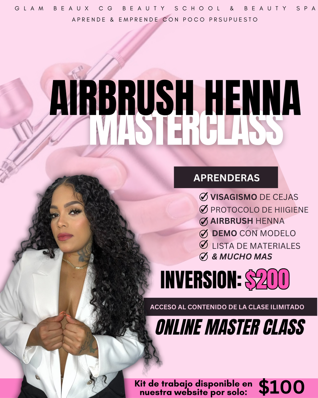 AIRBRUSH HENNA MASTER CLASS ONLINE